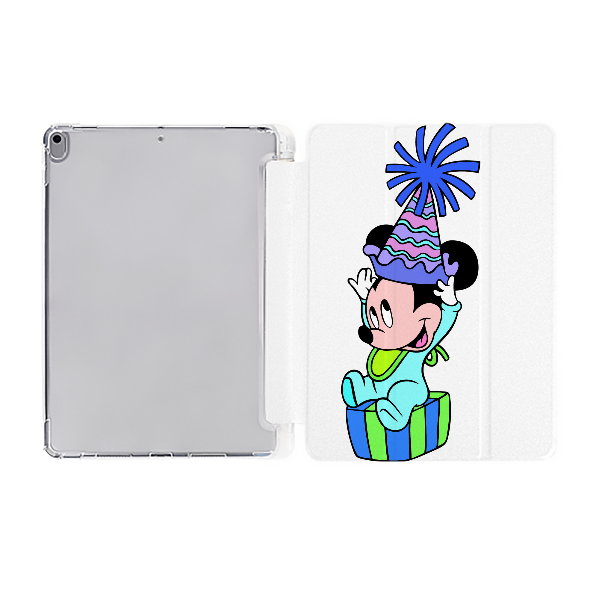 ミッキーマウス Mickey Mouse IPad ケース ペン収納付き 三つ折りスタンド PUレザー×シリコン 対応機種9.5/10.5/10.9インチ